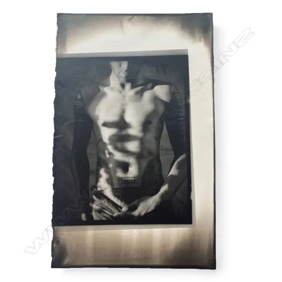 Greg Semu (1971-) 'Male torso', c.1990, silver gelatin print, 123 x 94mm
