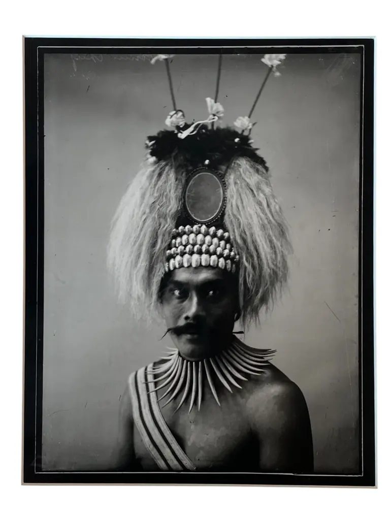 Thomas Andrew (1855-1939) ‘Head and shoulders portrait of a matai’, Samoa, c.1990, silver gelatin print, 215 x 160mm Image 1++