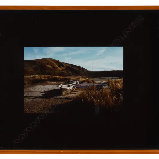 Peter Hannken (1958-) 'Same old boat Waiheke Island', NZ 1983, cibachrome print, framed, 195 x 290mm