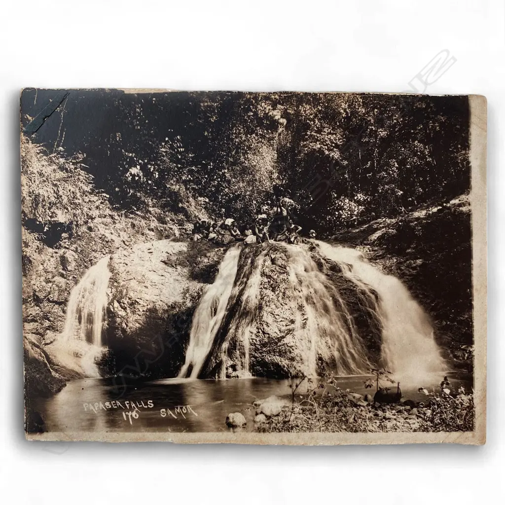 Thomas Andrew (1855-1939) 'Papasea Falls', Samoa, c.1900, photographic print, 158 x 210mm Image 1++