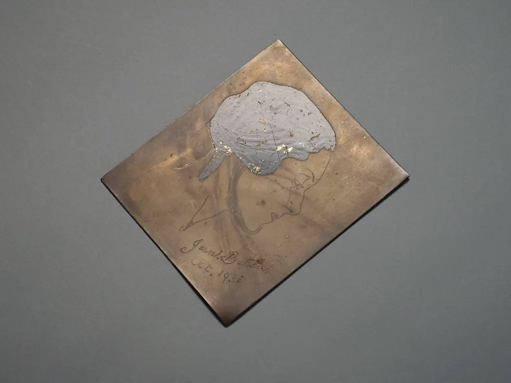 Unidentified artist ‘Jean Batten Oct.1936’,engraved copper plate, 152 x 130mm Image 1++