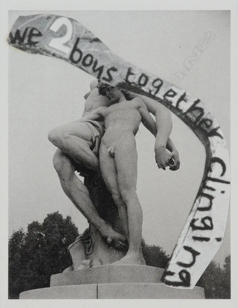 Peter Fay (c.1950?-) 'We two boys together clinging', Australia, 2011, framed collage, 294 x 270mm Image 1++