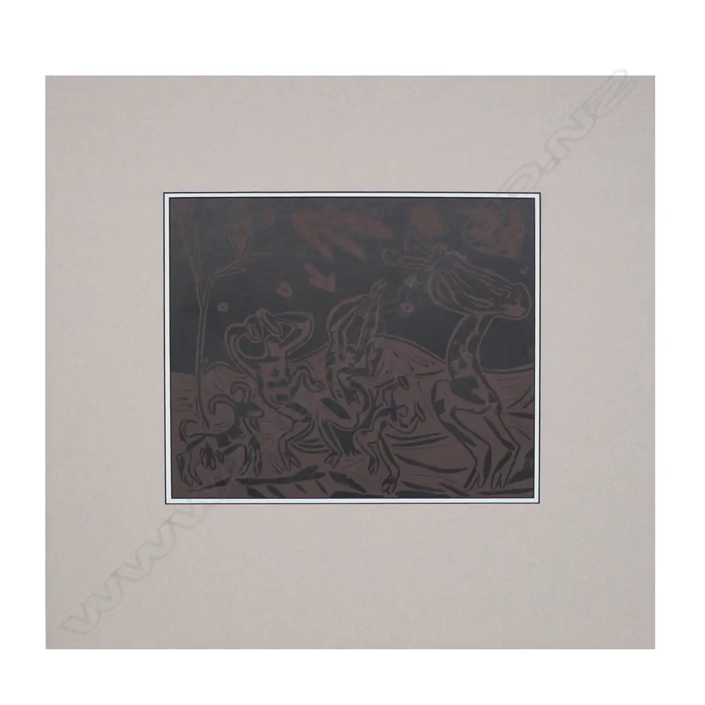 Pablo Picasso (1881-1973)/Harry Abrams 'Bachanal with Goat and Owl' (33), linocut, 267 x 325mm (image) Image 1++