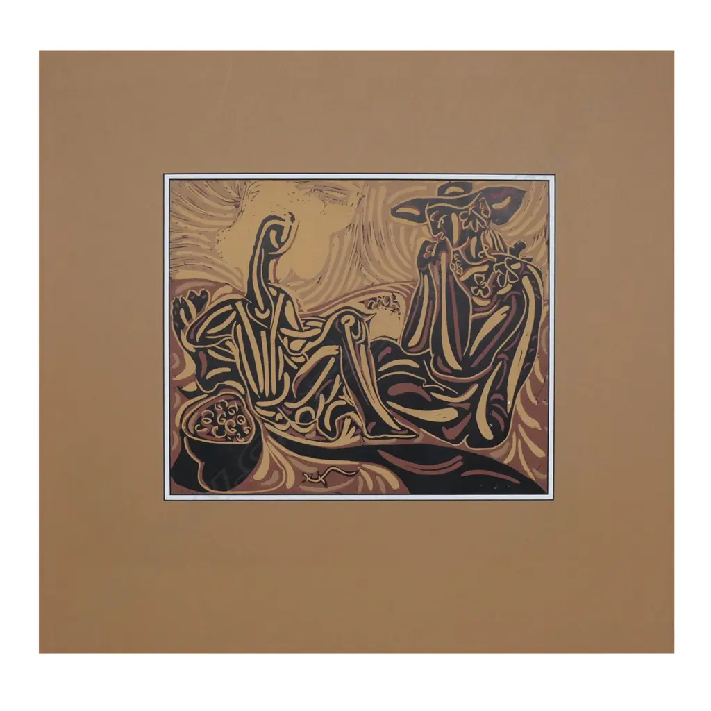 Pablo Picasso (1881-1973)/Harry Abrams 'After the Vintage' (34), linocut, 268 x 325mm (image) Image 1++