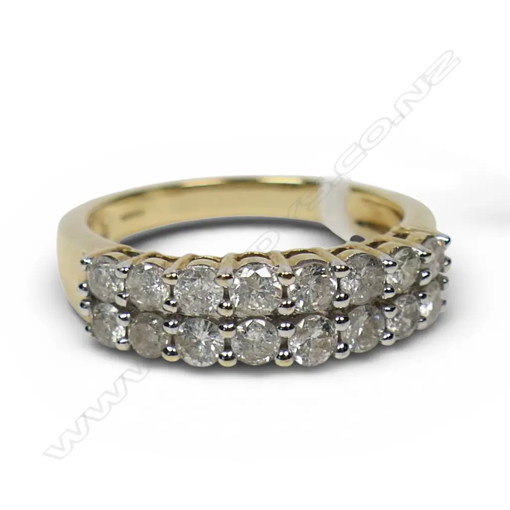 10ct GOLD & DIAMOND RING, D=1.50ct, 3.86gm english hallmarks SIZE O Image 1++