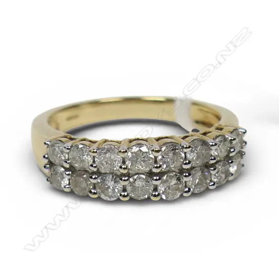 10ct GOLD & DIAMOND RING, D=1.50ct, 3.86gm english hallmarks SIZE O