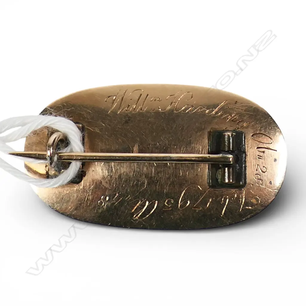 9CT ROSE GOLD MOURNING BROOCH Image 1++