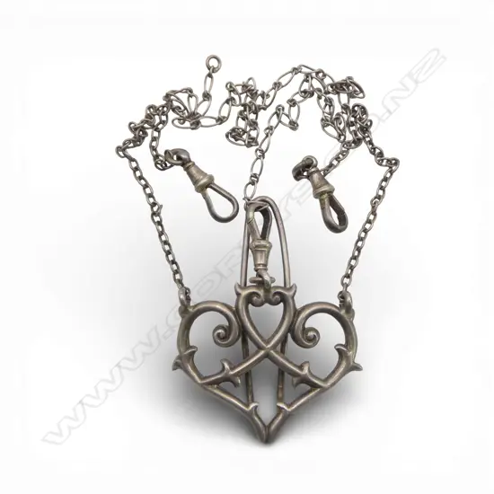 Stg Silver CHATELAINE CLIP Chester 1911. 3 chains by Adie & Lovekin Ltd