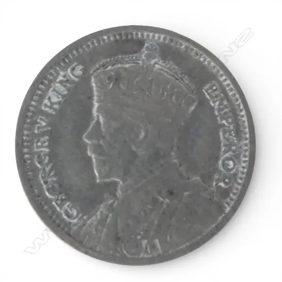 NZ 1935 THREEPENCE COIN King George V. Note: Only just over 40,000 minted