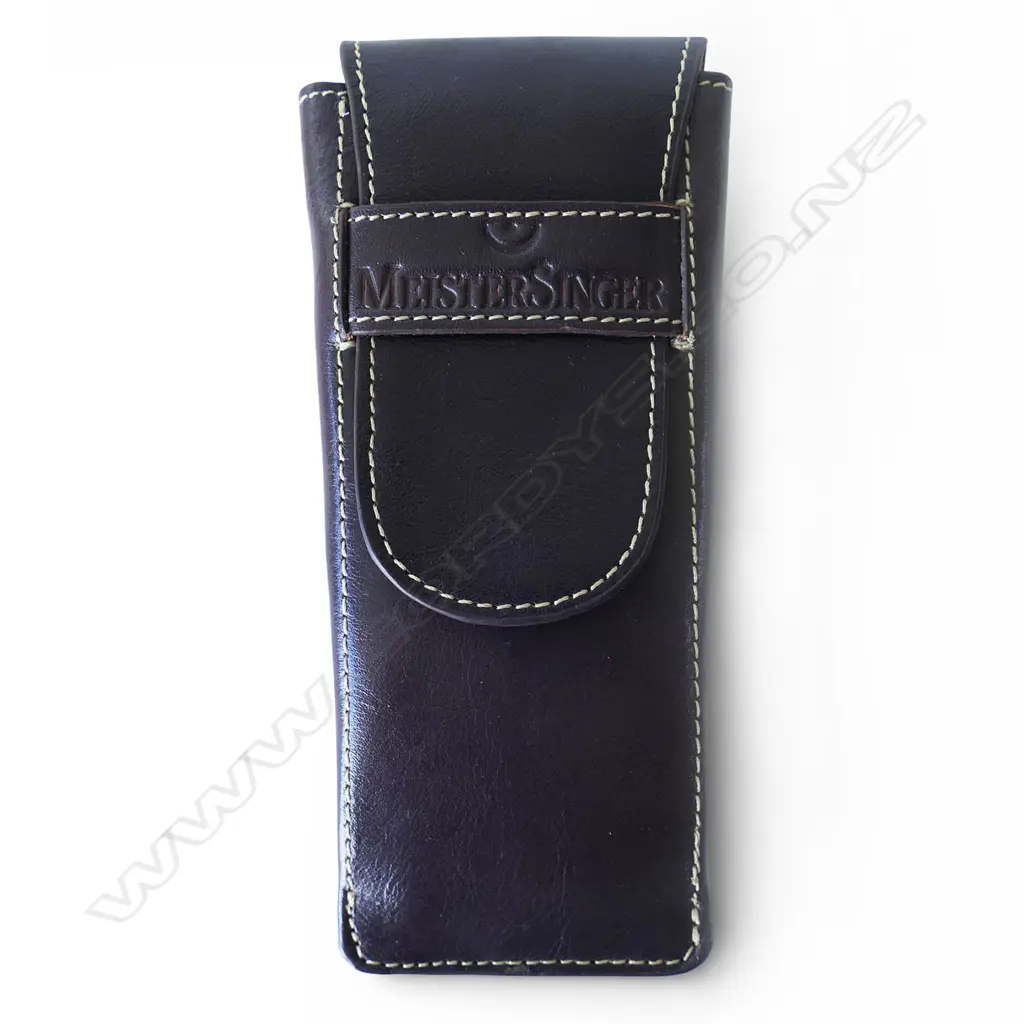 MEISTERSINGER No. 01 MENS ONE-HAND WATCH, LEATHER STRAP, PLUS LEATHER CASE, WORKING Image 1++