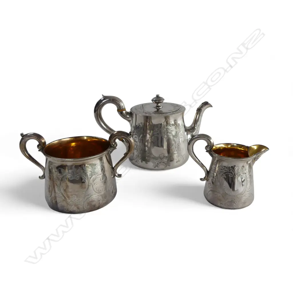 VICT 3PC EP TEASET GILT INTERIOR Image 1++