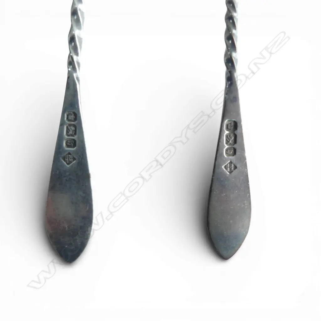 CASED SET OF 6 S/SILVER COFFEE SPOONS 49GMS Image 1++
