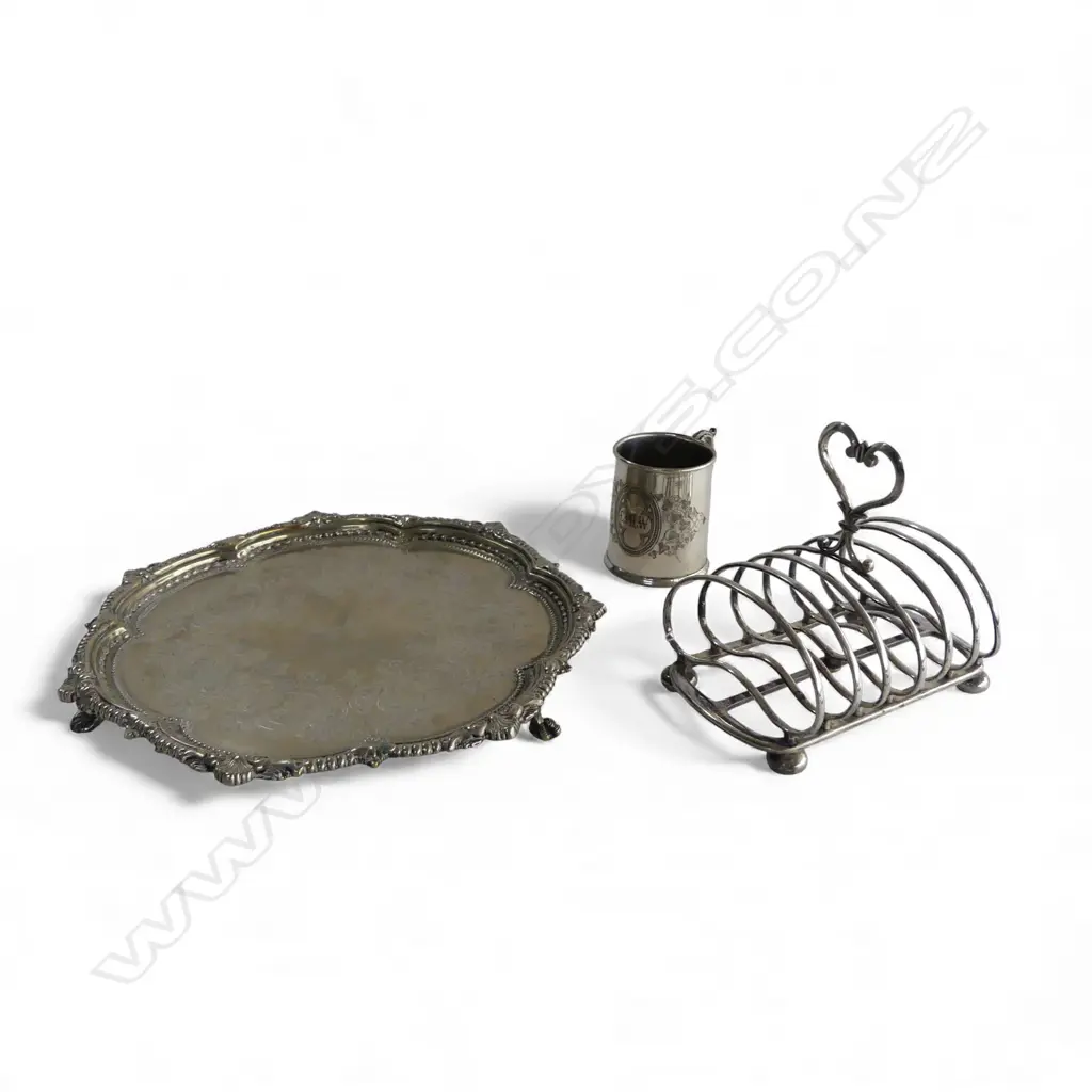 EP SALVER DIA260MM TOAST RACK & TANKARD Image 1++