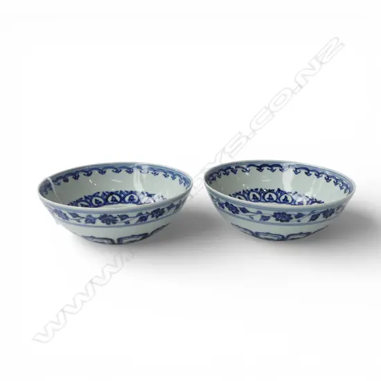 PR B/W CHINESE BOWLS WITH XUANDE MARKS Dia.150mm