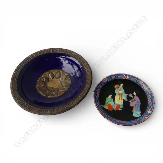 ORIENTAL PLATE 250mm dia & BLUE BOWL 350mm dia