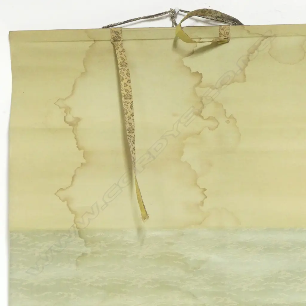 2 VINTAGE JAPANESE HANDPAINTED SCROLLS: Woman w artist's brush + horses Image 1++