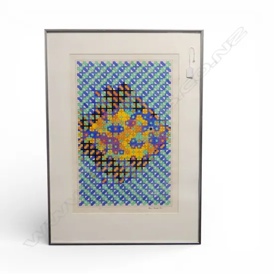 PAUL ANNEAR ink on paper GEOMETRIC STUDY signed & dated '82 500 x 320mm.