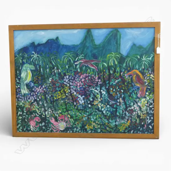 ALAN THORNTON 'MOOREA' OIL ON HARDBOARD 590 X 795MM