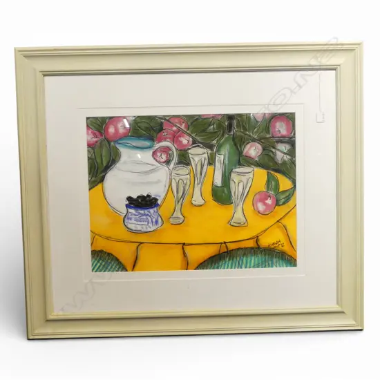 AMANDA KEMP, STILL LIFE, PASTEL ON PAPER, SIGNED & DATED '92 470x620mm