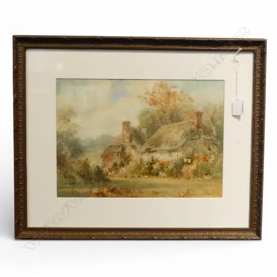 W/C OLD COTTAGES AT WHIPLE DEVON SIGNED W H SWEET H250 L350MM