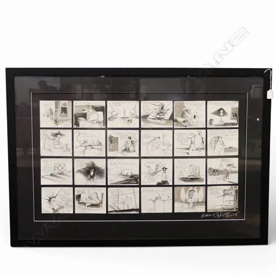 DEAN TAYLOR 'JUST A SECOND' PEN & MARKER ON PAPER, SIGNED & DATED 2008 510x850mm