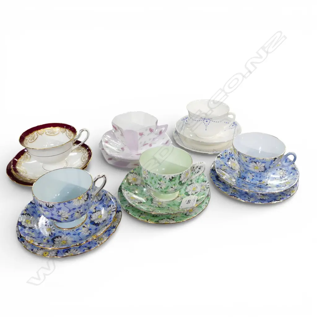 6 SHELLEY CHINA CSP SETS MIXED PATS Image 1++