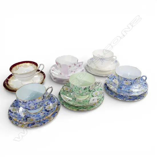 6 SHELLEY CHINA CSP SETS MIXED PATS