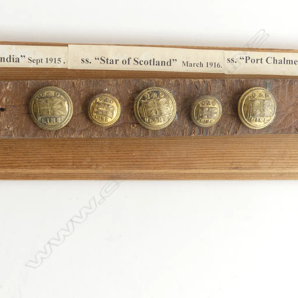 VIN COMMONWEALTH & DOMINION SHIPPING LINE BELT & BUTTONS L540MM Image 1++