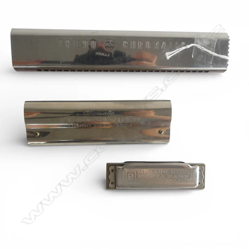 3 VINTAGE HARMONICAS, M.HORNER & TOMBO Image 1++