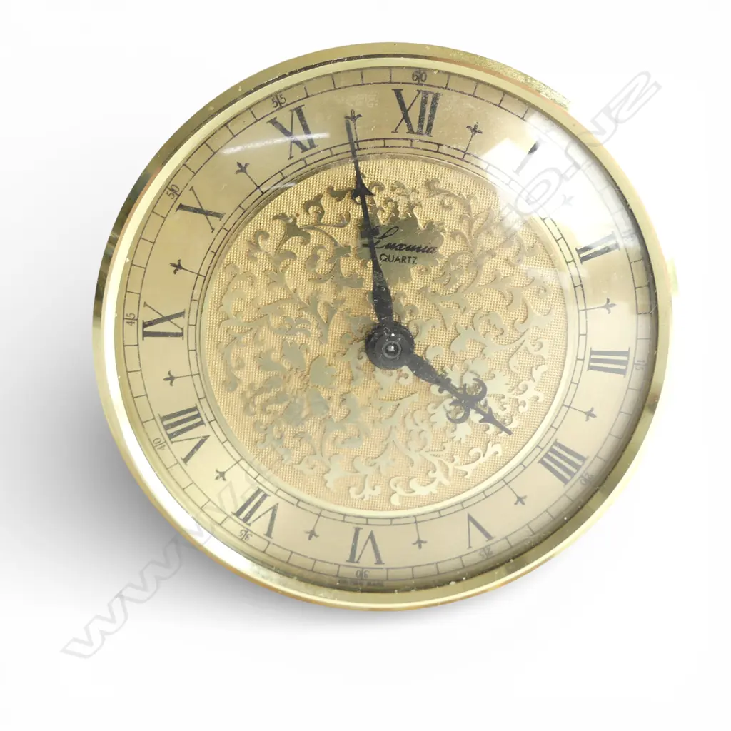 ITALIAN ONYX LUACURIA QUARTZ MANTLE CLOCK H190 W140MM Image 1++