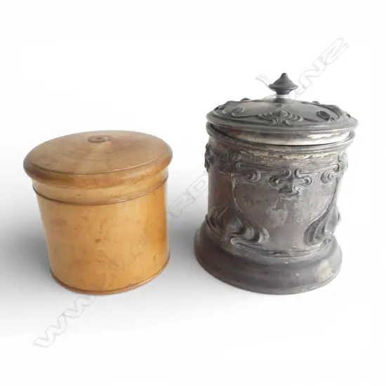 2 VINTAGE DOMED TOBACO JARS H140& 100MM