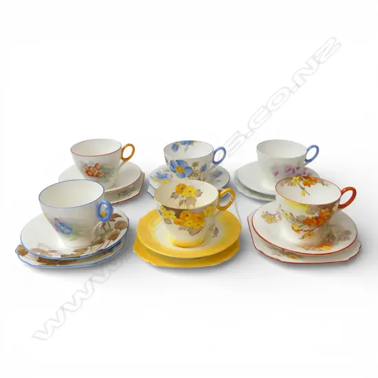 6 SHELLEY CHINA CSP SETS MIXED PATS