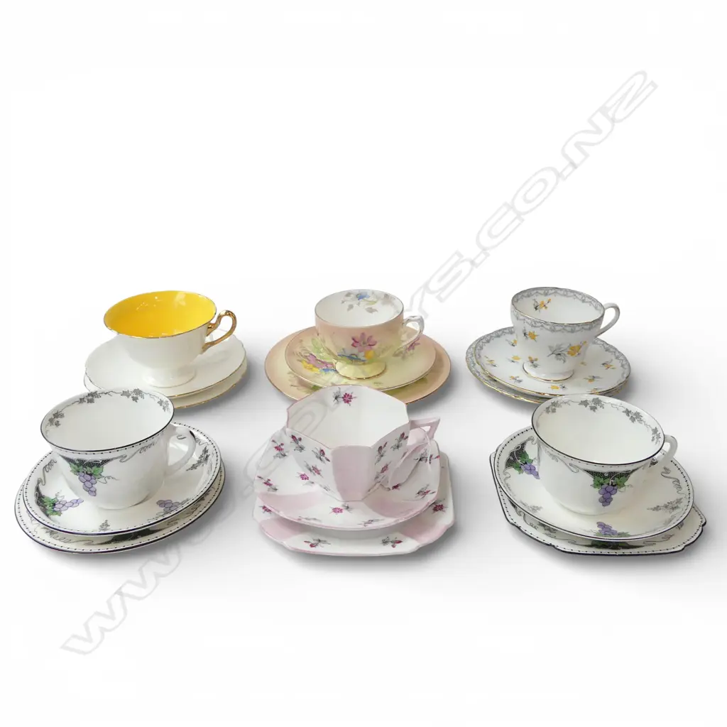 6 SHELLEY CHINA CSP SETS MIXED PATS Image 1++