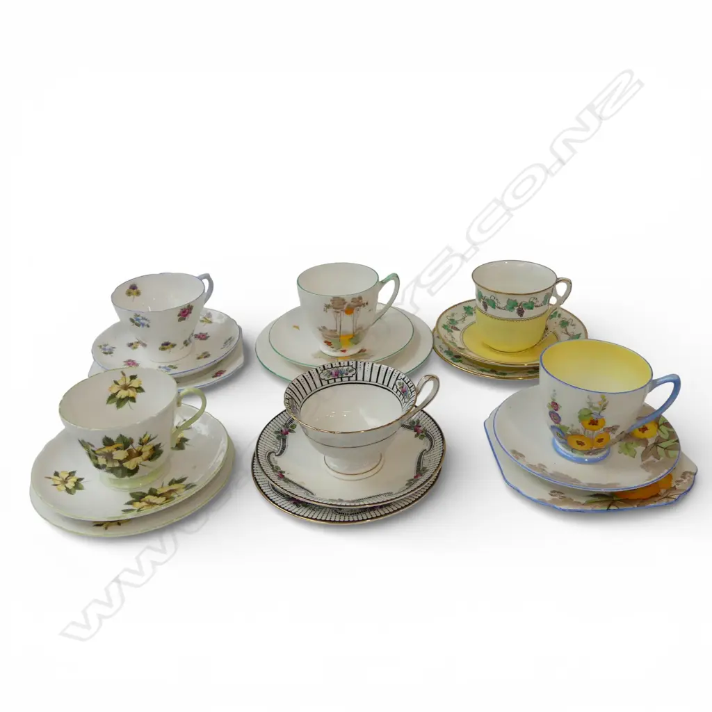 6 SHELLEY CHINA CSP SETS MIXED PATS Image 1++