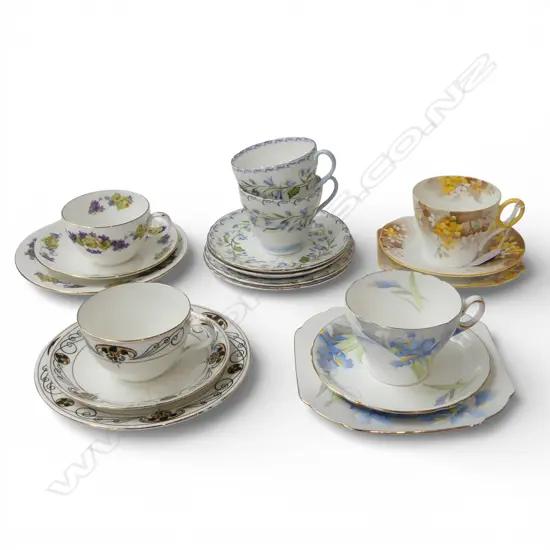 6 SHELLEY CHINA CSP SETS MIXED PATS