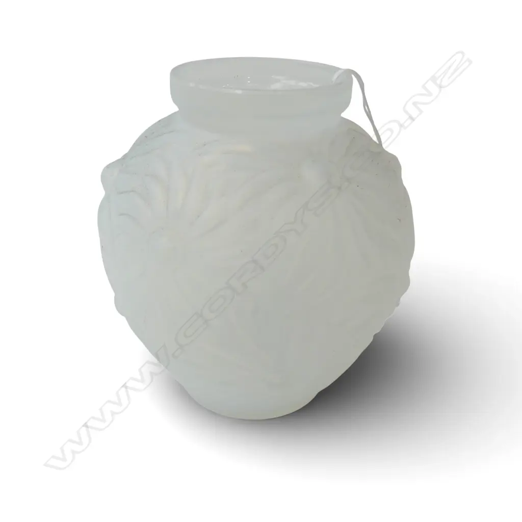 ETLING PALE BLUE OPALESCENT GLASS VASE H.130mm Image 1++