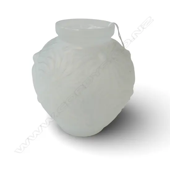ETLING PALE BLUE OPALESCENT GLASS VASE H.130mm