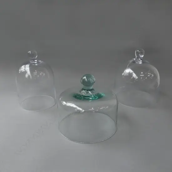 3 GLASS CLOCHE H.220mm