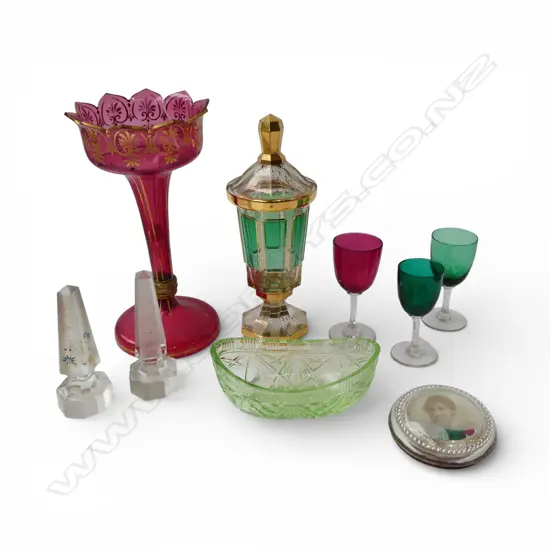9 PCES. ASST. GLASSWARE Incl. LUSTRE (AF)