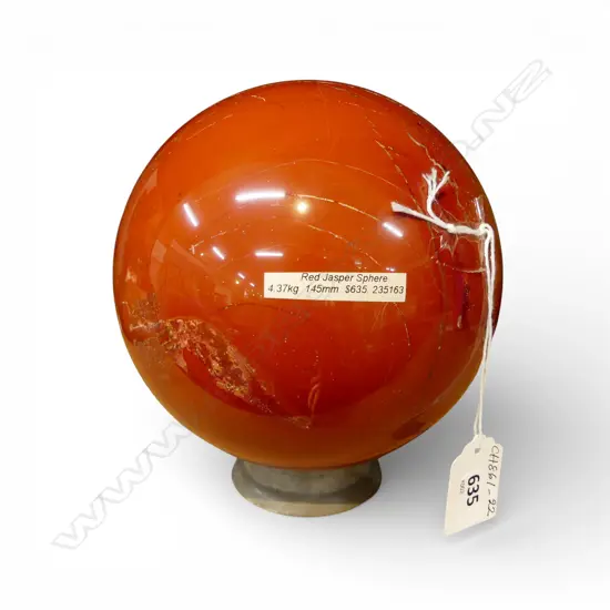 LRG RED JASPER SPHERE, 4.37kg