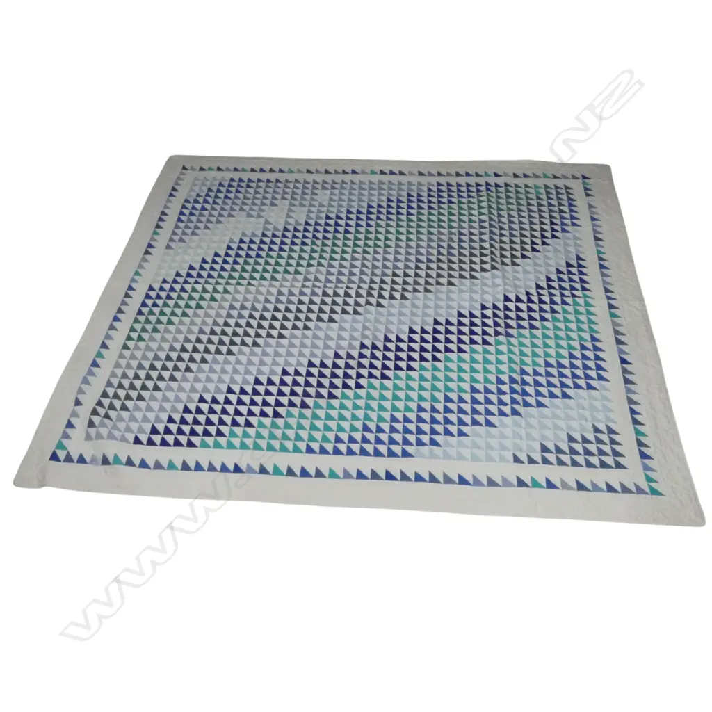 'BLUES' QUILT by JULIET TAYLOR SIGNED 1987 Image 1++