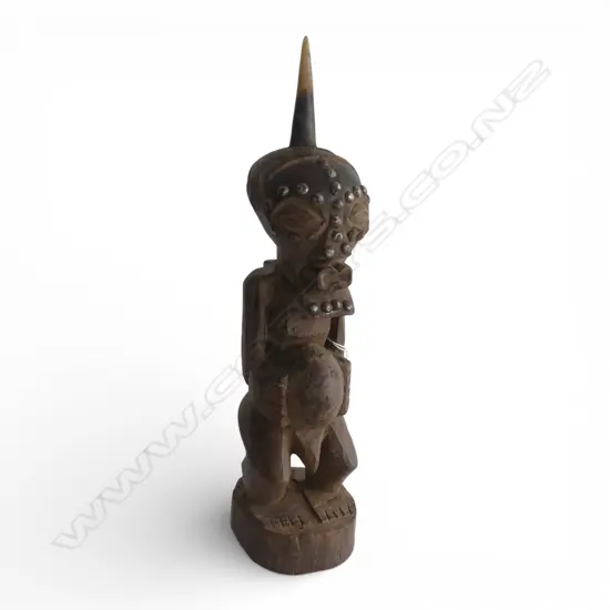 VINTAGE AFRICAN WOOD CARVED FIGURE H430MM