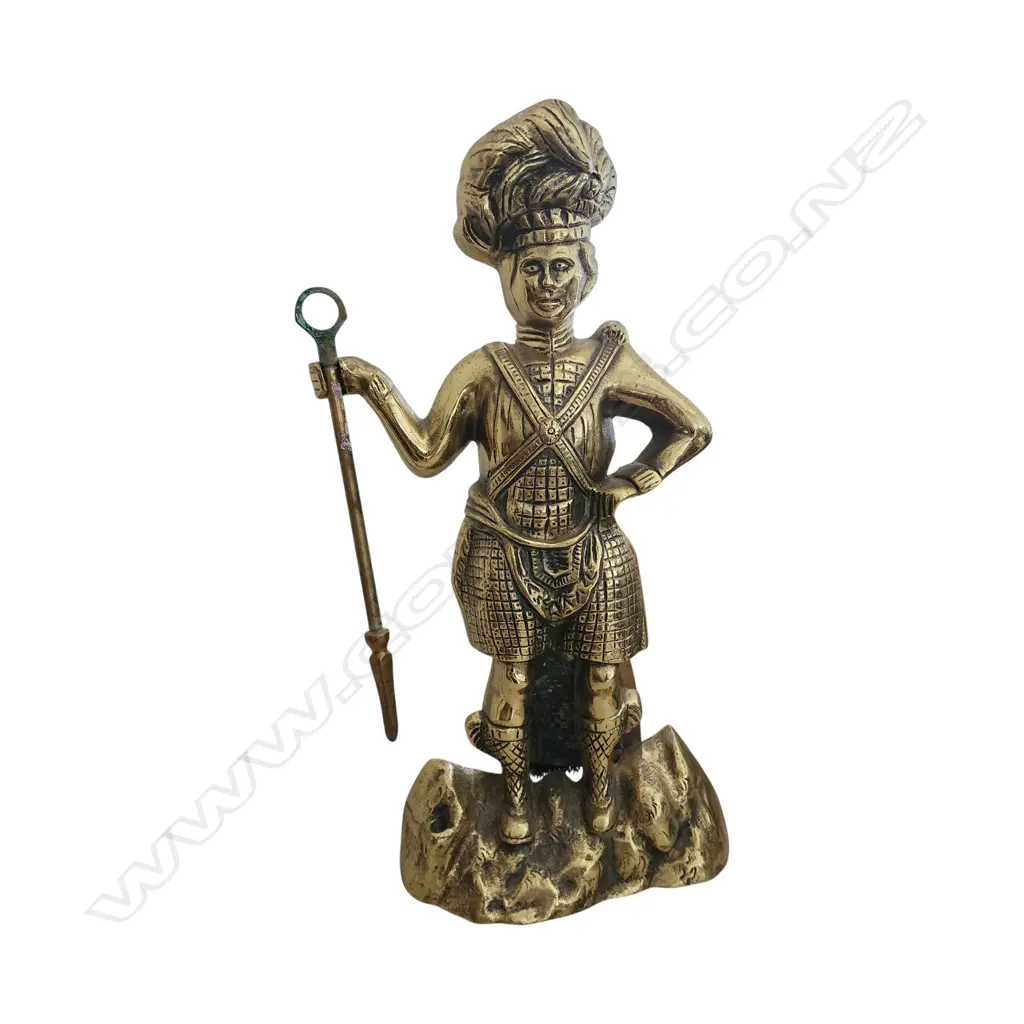 VINTAGE BRASS SCOTTISH HIGHLANDER ROYALTY GUARD H.485mm. Image 1++
