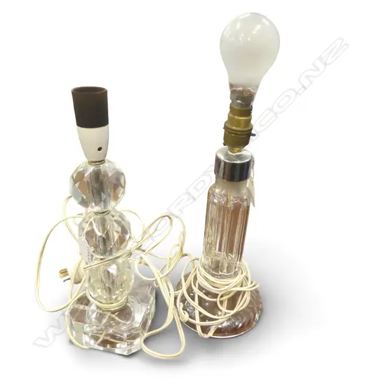 2 CRYSTAL TABLE LAMP BASES H300MM