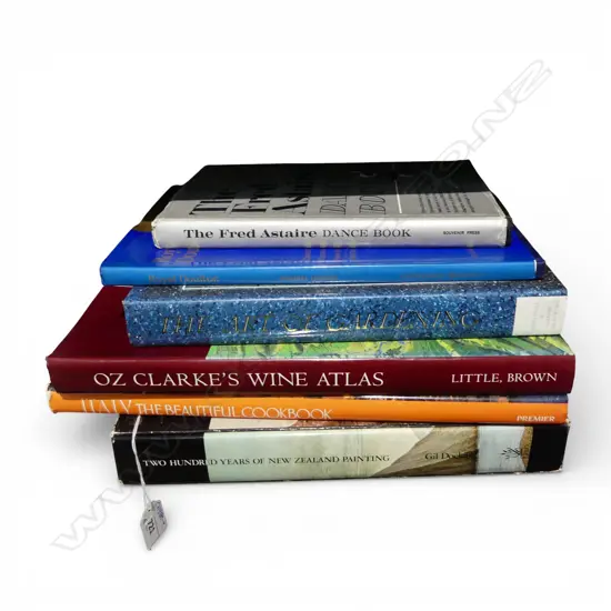 6 REFERENCE BOOKS; 200 YEARS OF N.Z. ART PAINTING by GILL DOCKING, ROYAL DOULTON etc