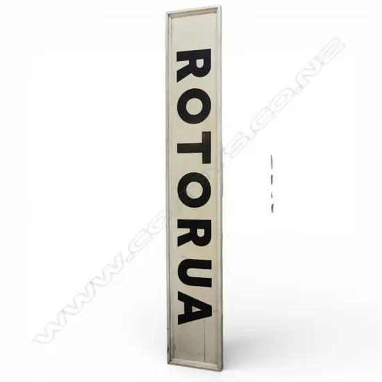 VINTAGE 'ROTORUA' TRAIN STATION SIGN 2700x65x425mm