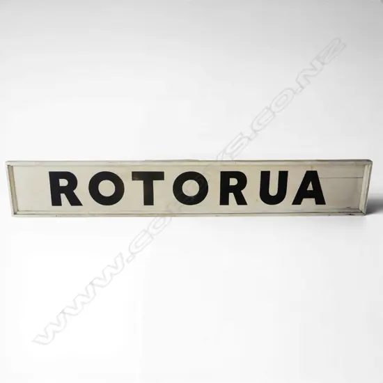 VINTAGE 'ROTORUA' TRAIN STATION SIGN 2700x65x425mm