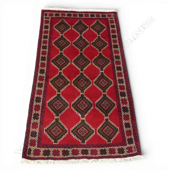 AFGHAN BALUCHI HAND KNOTTED WOOL PILE RUG 1000x1800mm