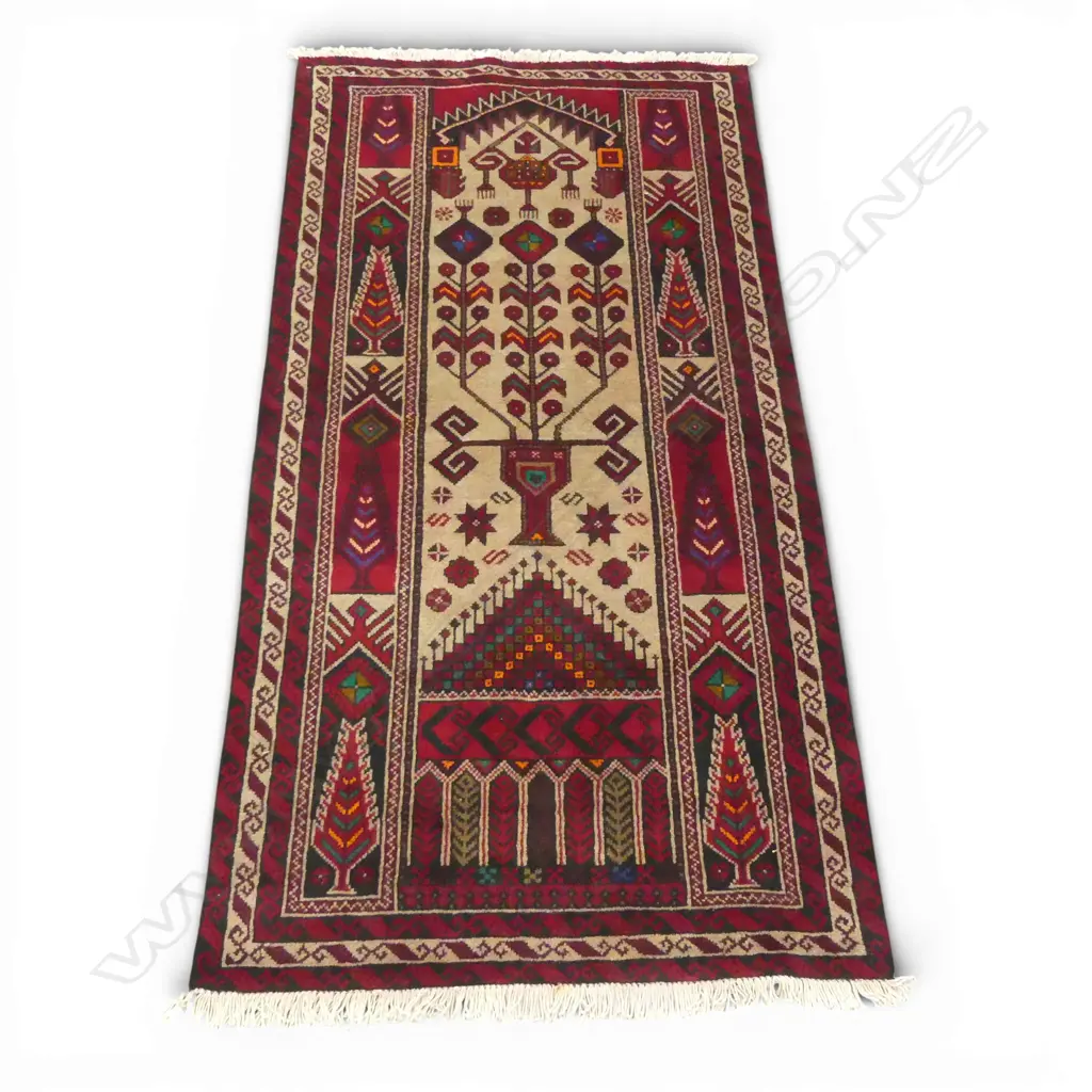 HAND KNOTTED ALL WOOL RUG 1800x960mm Image 1++