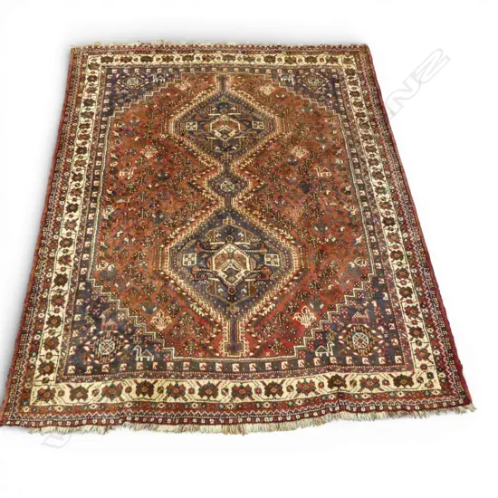 HAND KNOTTED ALL WOOL IRANIAN SHIRAZ RUG 2110x1730mm
